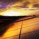 Tramonto e pannelli solari